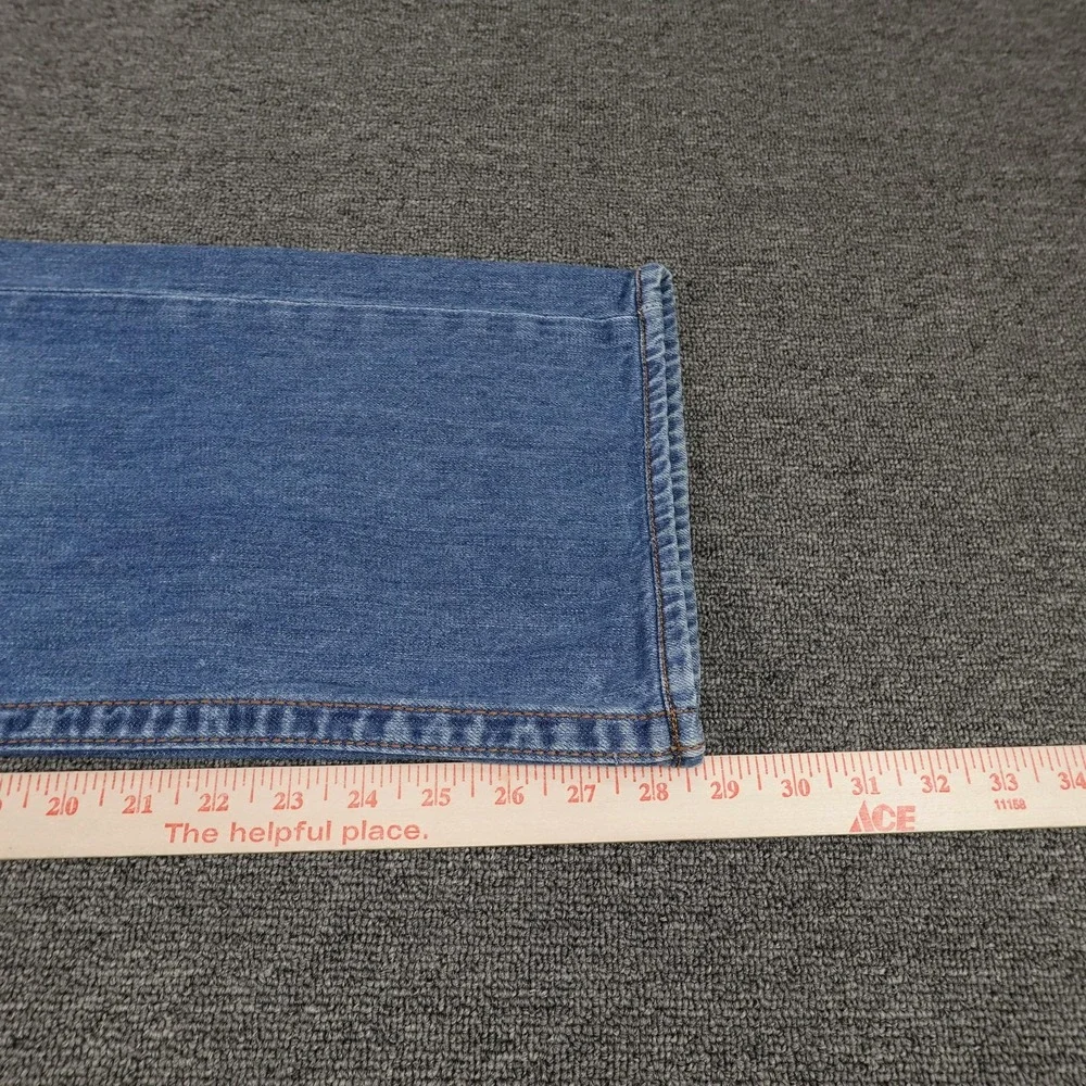 True Religion Jeans Mens 34 Blue Straight‎ World Tour Horseshoe Stitch 34x29